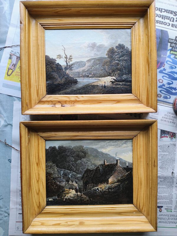 Benjamin Barker II (1776-1838): “Cottages at Castle Combe” and “On the Bath Canal”