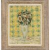 Arnold Arthur Friedman (1879-1946): Pointillist Still life of Vases of Flowers and Candlesticks on a Shelf. American Pointillism