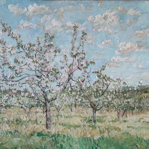 James Brown (1863-1943): Apple Blossom, Henfield