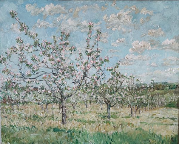 James Brown (1863-1943): Apple Blossom, Henfield