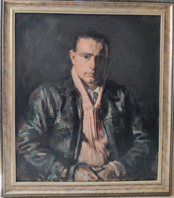 George Weissbort (1928-2013): Portrait of a Man Wearing a Leather Coat
