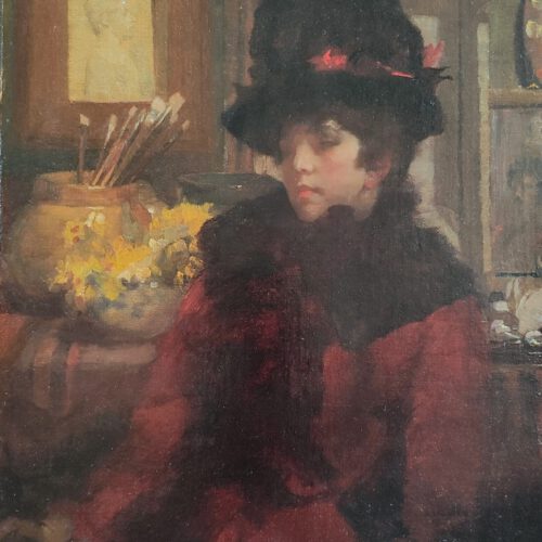 Marie Bashkirtseff (1858-1884): Self Portrait Of The Artist In Her Studio