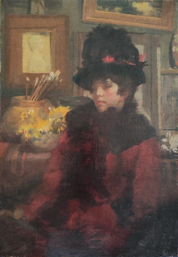 Marie Bashkirtseff (1858-1884): Self Portrait Of The Artist In Her Studio