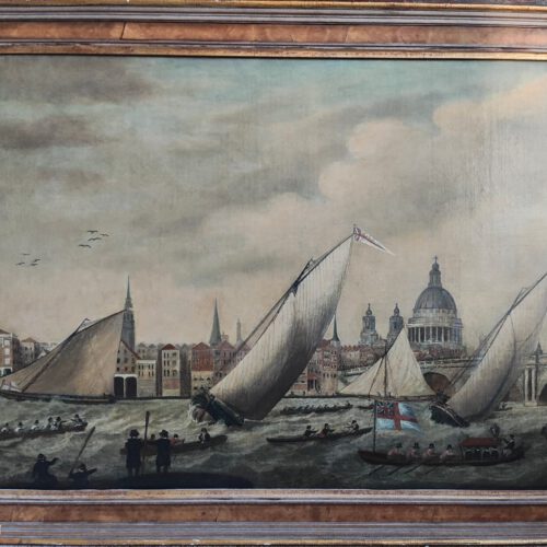 The Cumberland Fleet at Blackfriars Bridge with St Pauls and London in the Background