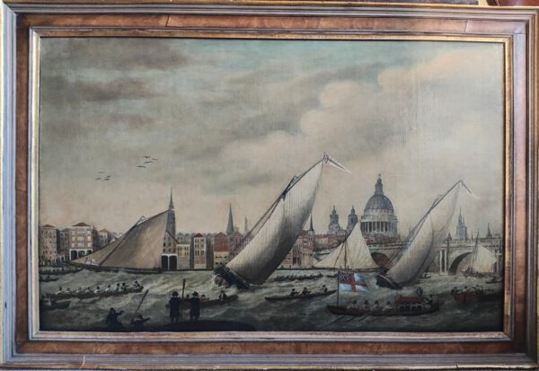 The Cumberland Fleet at Blackfriars Bridge with St Pauls and London in the Background