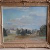 Teng-Hiok Chiu (1903-1972): Essex Landscape with Pond, Farmhouse and Windmill