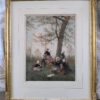 Hector Caffieri RBA (1847-1932): Young Breton Girls on a Swing