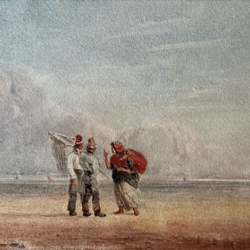 David Cox OWS (1783-1859): Fisherfolk Meeting Up On Lancaster Sands