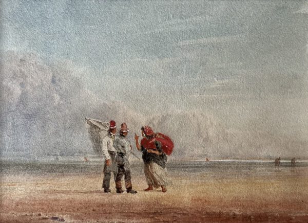 David Cox OWS (1783-1859): Fisherfolk Meeting Up On Lancaster Sands