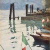 Alfred Morgan (1836 - 1924): A View on the Italian Lakes, Victorian watercolour