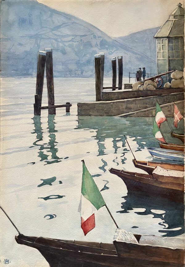 Alfred Morgan (1836 - 1924): A View on the Italian Lakes