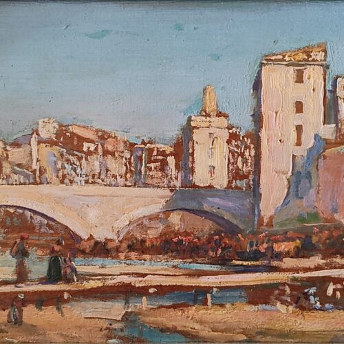 An Italian Bridge by Guiseppe "Beppe" Ciardi (1875-1932)