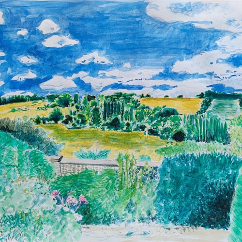 Iford manor View from Iford Manor Gardens By Jerome Badian (b. 1958)