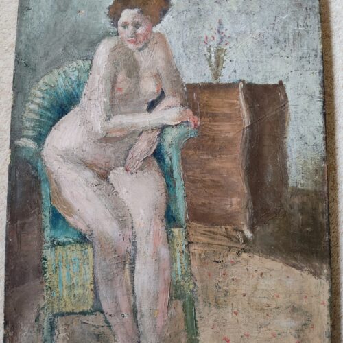 Seated Nude in a Green Armchair by Mary Potter (1900-1981)