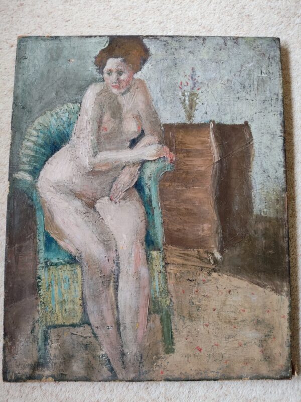 Seated Nude in a Green Armchair by Mary Potter (1900-1981)