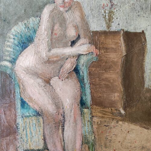 Potter rest. Seated Nude in a Green Armchair by Mary Potter (1900-1981)