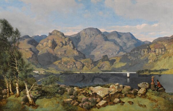 View of the Eastern Shore of Derwentwater by William James Blackrock (1816-1858)Victorian watercolour
