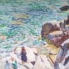 Lamorna Cove , Cornwall by Dame Laura Knight RA, RE (1877-1977) Modern British