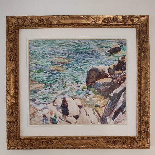 Lamorna Cove , Cornwall by Dame Laura Knight RA, RE (1877-1977) Modern British