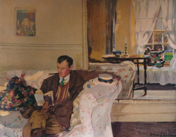 Hilda_Fearon_-_Portrait_of_Algernon_Talmage_c1900_1914-1915_-_(MeisterDrucke-712972) Algernon Mayow Talmage RA (1871-1939) Lee Abbey , North Devon Coast.