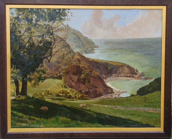 Algernon Mayow Talmage RA (1871-1939)  Lee Abbey , North Devon Coast.
