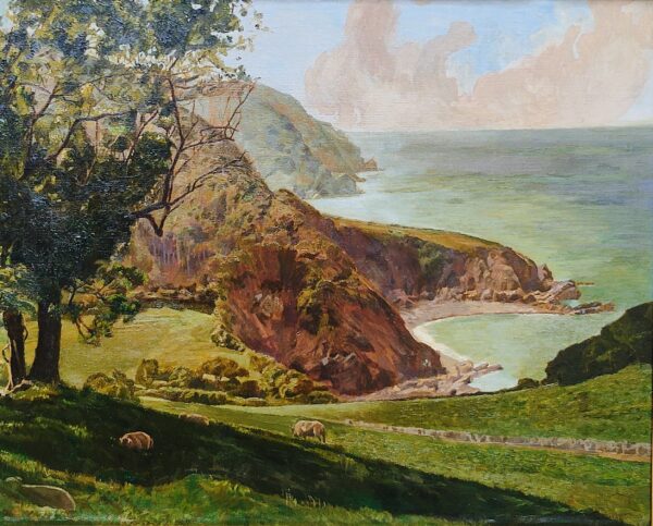 Algernon Mayow Talmage RA (1871-1939)  Lee Abbey , North Devon Coast.